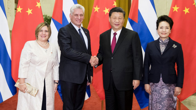 Miguel and Xi Jinping, Presidents of China and Cuba